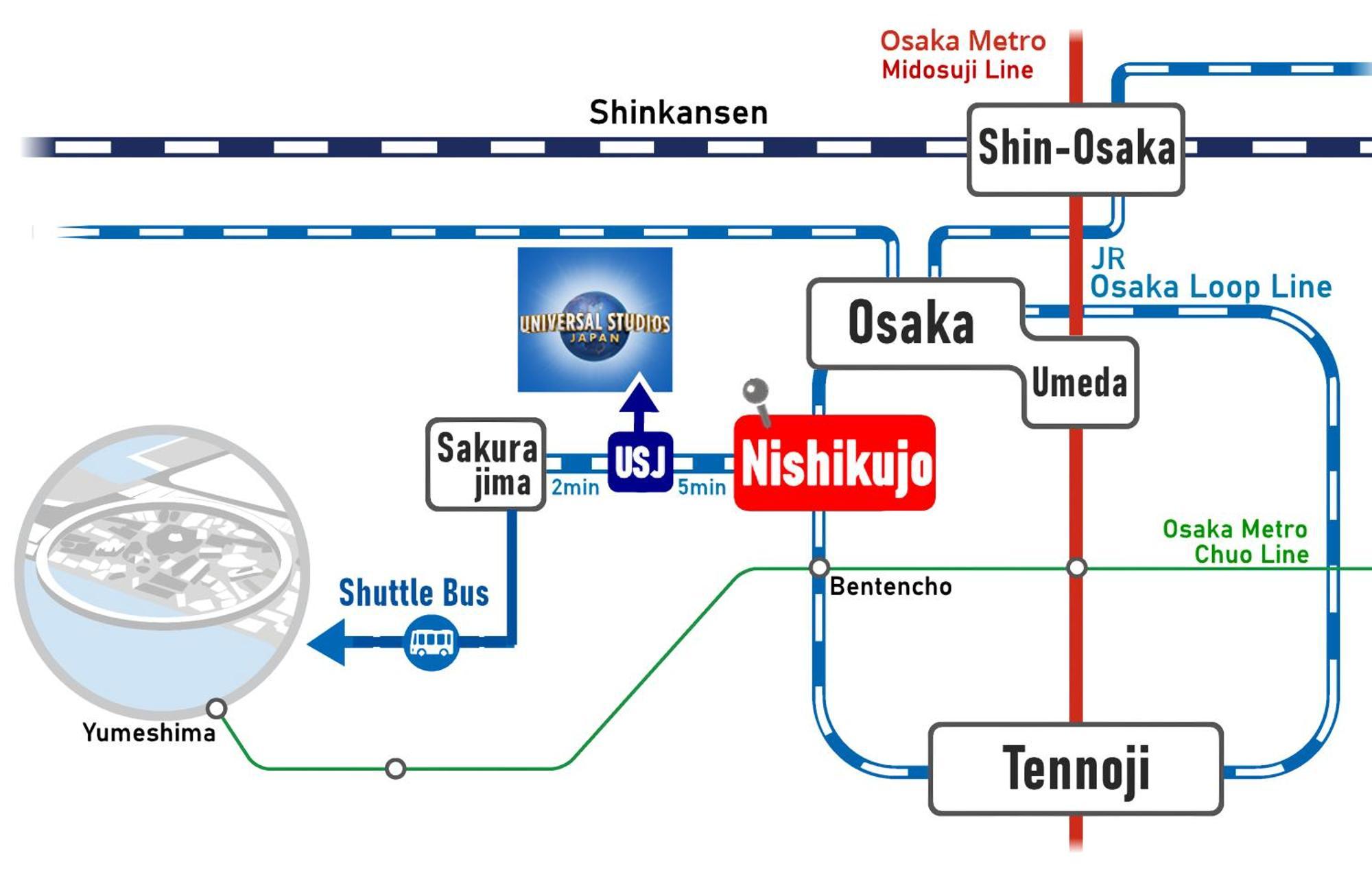 Usj 2 Stops, Umeda&Dotonbori 8Mins, Ninja Style Sv1 Osaka Luaran gambar